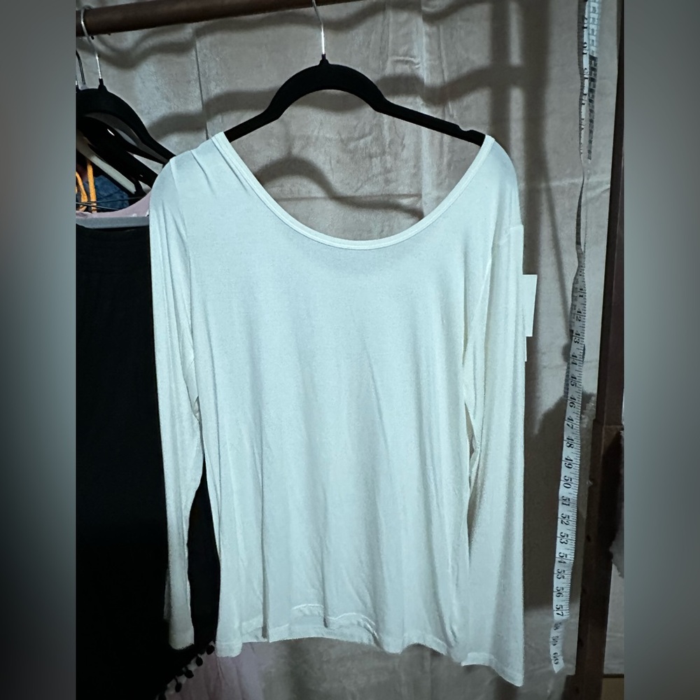 Women's Cream Long Sleeve Top